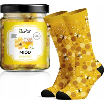 Pánské ponožky PONOŽKY PÁNSKÉ MED VE SKLENICI barevné 90% Bavlna *43-46