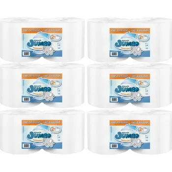 Utěrka Čisticí Utěrka 2vrstvé SLON JUMBO PROFESSIONAL BÍLÉ, 650 útržků, 2vrstvé - 12 rolí