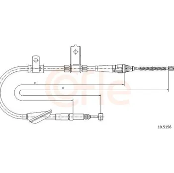 Brzdový systém Tažné lanko, parkovací brzda COFLE 10.5156