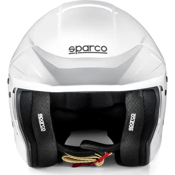 Helma na motorku Sparco helma FLUX RJ, s homologací FIA, barva: bílá, velikost: M