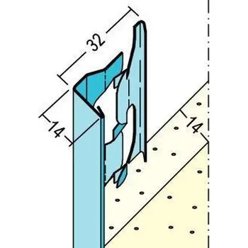 Stavební profil Profil ukončovací 14,0mm 1210/3,00m pozink PROTEKTOR