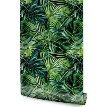Fototapeta Tapeta na zeď TROPICKÉ Listy Akvarel Abstrakce Palmy Monstery