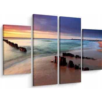 Obraz Vícedílný obraz PLÁŽE Moře Nebe 3D 80x60