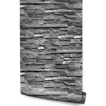Tapeta Tapeta Samolepicí Šedý Kámen BŘIDLICE Cihly Zeď