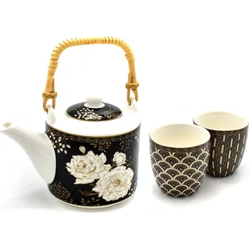 Konvice na čaj V.I.P. Sushi konvička Art Deco&Flowers na čaj 600 ml + 2 šálky
