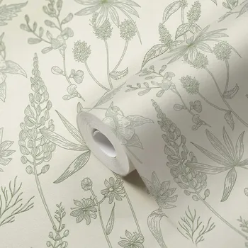 Tapeta Vinylová tapeta na vliesu AS Creation omyvatelná bylinky 10 m x 53 cm