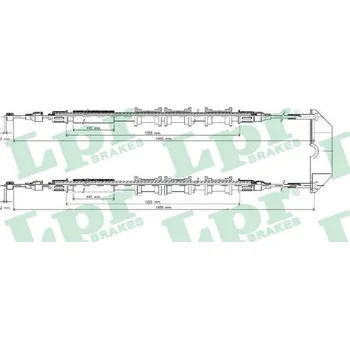 Lanko parkovací brzdy Tažné lanko, parkovací brzda LPR C0583B