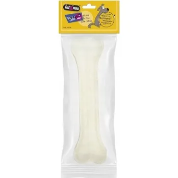 Pamlsek pro psa ŽVÝKACÍ KOST Z LISOVANÉ KŮŽE PRO PSA BÍLÁ 31,5 CM