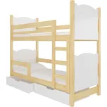 Dřevěná patrová postel Maraba adrk barevné provedení: borovice_bílá