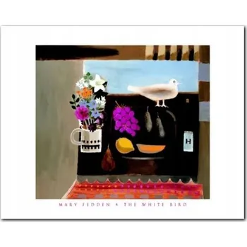 Obraz Bílý pták plakát obraz 50x40 cm