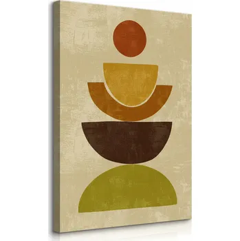 Obraz OBRAZ DO OBÝVÁKU VZOR AZTÉCKÝ STYL BOHO MINIMALISMUS BETON 50x70