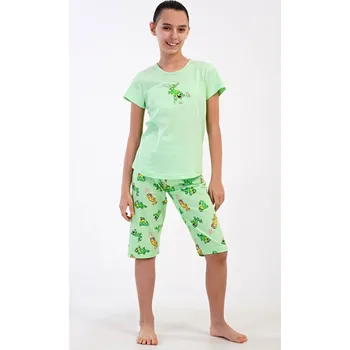 Pánské pyžamo Pánské pyžamové kalhoty Matěj světle zelená 7 - 8