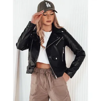 Dámský křivák Dstreet Dámská koženková bunda Erieta černá XL TY4197 50948