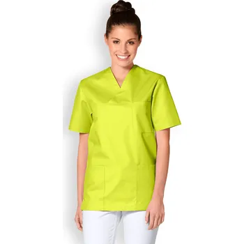 Unisex tunika Clinic Dress s výstřihem do V, limetková, VELIKOST S