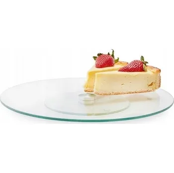 Podnos otočná skleněná na dort, talíř 30 cm