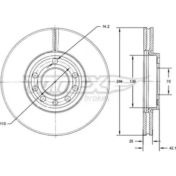 Brzdový kotouč Brzdový kotouč TOMEX TX 71-30
