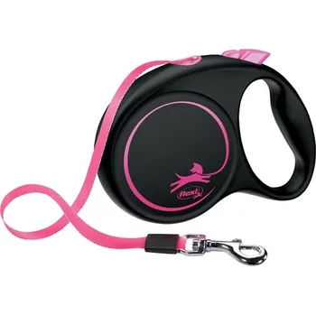 Vodítko pro psa FLEXI FUN M SAMONAVÍJECÍ VODÍTKO ČERNÉ/RŮŽOVÉ 5M/25KG FU20T5.120.INP