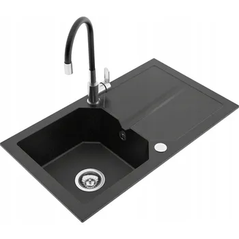 Granitový dřez Jednokomorový granitový dřez Milo Kenzo černý