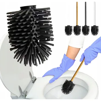 WC štětka Náhradní silikonová hlavice kartáče na WC, účinná a hygienická