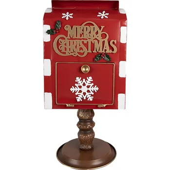 Vánoční dekorace Clayre & Eef - Vánoční poštovní schránka MERRY CHRISTMAS 6Y5633