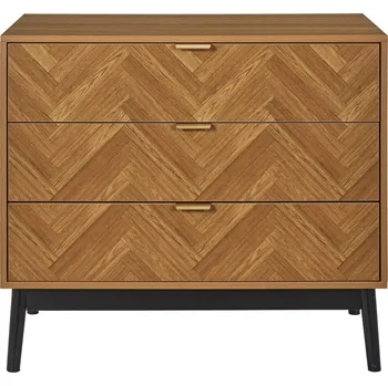 Komoda Nábytek Pegas Komoda Felix 3 zásuvky rybí kost přírodní