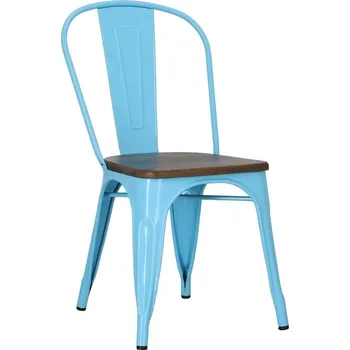 Jídelní židle D2.DESIGN Židle Paris Wood modrá borovice ořech