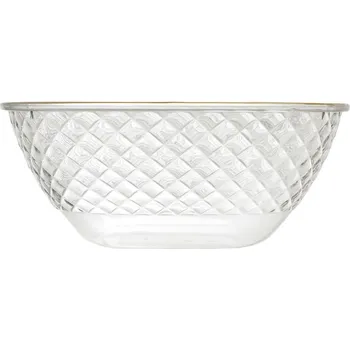 Nábytek Pegas Miska Mirage 25,6 cm zlatý okraj plastová