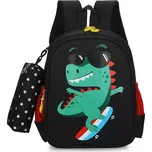 Dětský batůžek s dráčkem s kapsičkou Černý 6L