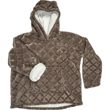 Dámská mikina Nábytek Pegas Zateplená mikina s kapucí/ snuddie hnědá