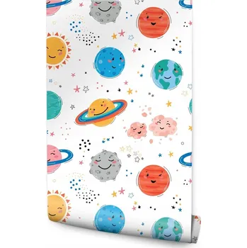 Fototapeta Tapeta do dětského pokoje planety hvězdy slunce