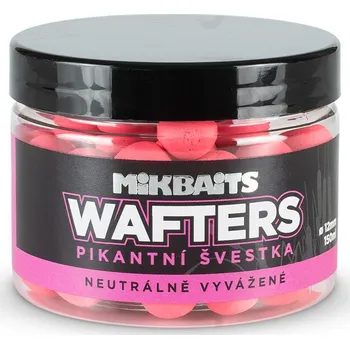 Boilies Mikbaits -Neutrálně vyvážené Wafters 8mm, 100ml - Pikantní Švestka