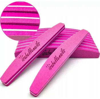 LEŠTIČKA BUFFER PILNÍK LOĎKA 100/180 RŮŽOVÁ ISABELLENAILS NA NEHTY 10 KS