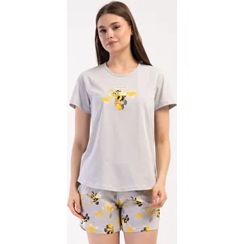 Pánské oblečení Dámské pyžamo dlouhé Barbora šedá S