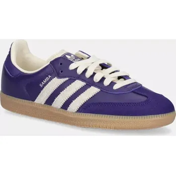 Pánské tenisky Kožené tenisky adidas Originals Samba OG fialová barva, JI2736, 37 1/3, 44X