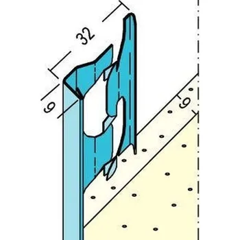 Stavební profil Profil ukončovací 9,0mm 1211/3,00m pozink PROTEKTOR