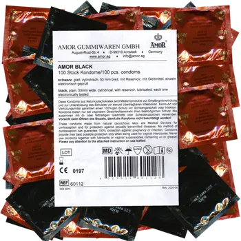 Kondom Amor Black condoms 100 pcs
