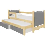 Dřevěná dětská dvojpostel CAMPOS adrk barevné provedení: borovice_šedá