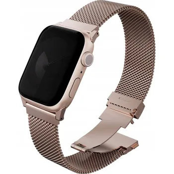 Řemínek na hodinky Řemínek pro Apple Watch 49mm UNIQ Dante Pro Stainless Steel Růžový