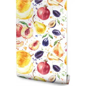 Fototapeta Tapeta ovoce švestky hrušky broskve do jídelny