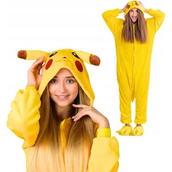 Karnevalový kostým Pyžamo Onesie Kigurumi Kostým Pokemon Pikachu S: 145-155 cm