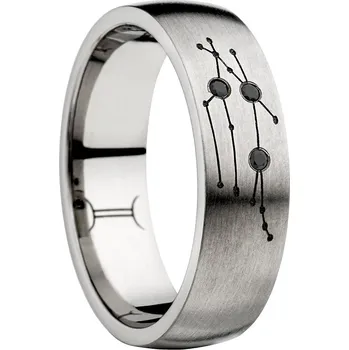 Prsten SWEPOL Titanový prsten ZODIAC, znamení blíženci - velikost 65 - ZOD-K02-65