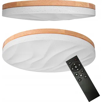 LED koupelnová LAMPA STROPNÍ SVÍTIDLO 72W CCT s DÁLKOVÝ OVLADAČ, dekorativní RING efekt hvězd