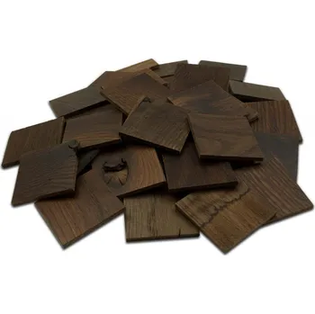 Obklad Wodewa DUB TABÁK 50, samolepící panel 300 x 300 mm (0,09 m²) - dřevěná mozaika 3D Broušený - olejovaný 4 mm