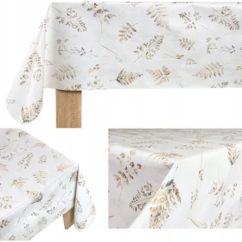 Obraz Dekorační voskované plátno na vliesu, ubrus odolný proti skvrnám, vzor Kapradí Sepia