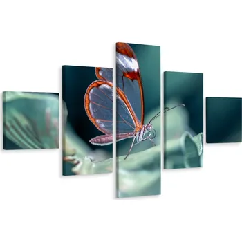 Obraz Vícedílný obraz Motýl LIST v Makro Měřítku 3D 150x90