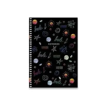 Blok Kroužkový blok Shkolyaryk Born to Shine A5, čtverečkovaný, 80 listů, mix motivů,rychlé dodání