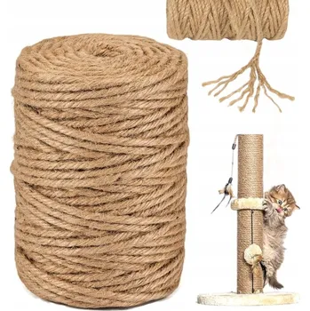 Jutový provázek přírodní juta na škrabadlo 5mm 100m