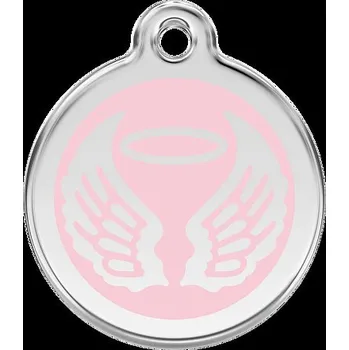 psí známka Známka Red Dingo Andělská křídla růžová velikost známky S - 20 mm