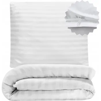 Povlečení Sada povlečení Homeli bavlněná bílá 140x200 cm se zipem 70x80 cm