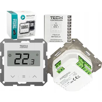 Termostat TECH F-2Z V1 drátový pokojový termostat do rámečku BÍLÝ